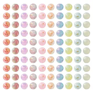 10 Colors Baking Painted Crackle Glass Bead Strands