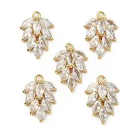 Brass Micro Pave Cubic Zirconia Pendants