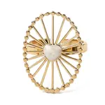 Hollow Oval with Heart 304 Stainless Steel Open Cuff Rings for Women