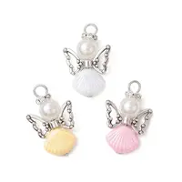 3Pcs 3 Colors Glass Pearl Pendants