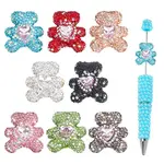 8Pcs 8 Colors Rhinestone Clay Pave Beads