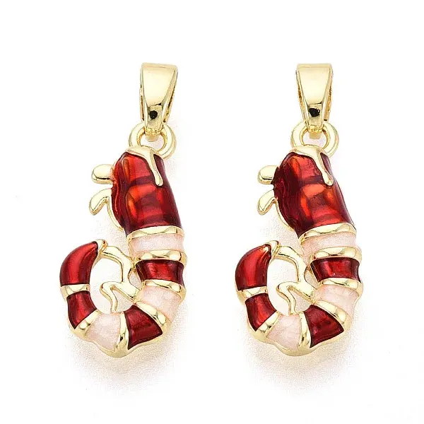 Brass with Enamel Pendants