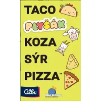 Taco, plyšák, koza, sýr, pizza