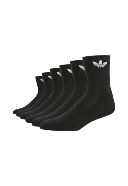 Adidas čierne ponožky, 6 párov