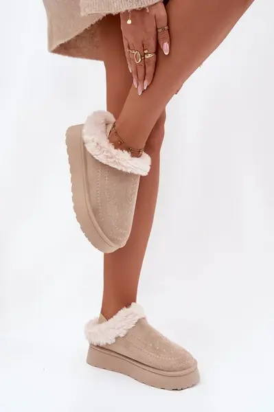 Dámske snehule s umelou kožušinou