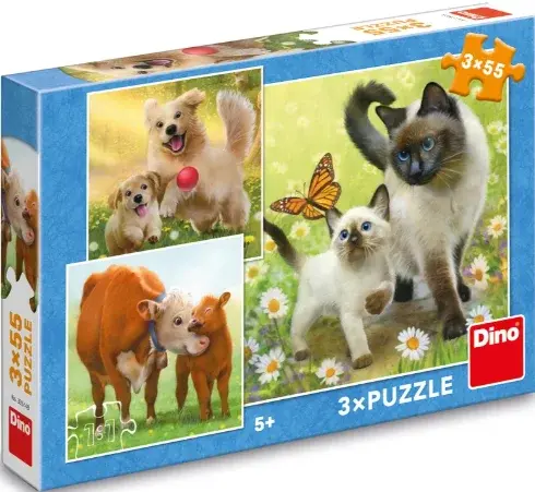 Puzzle Rodinka 3x55 dílků (poškozená)