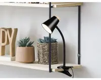 Čítacia lampička so štipcom LED Pongo, čierna%