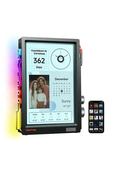 Multimediálny informačný displej Divoom Times Frame 25,4 x 13,97 x 2,51 cm