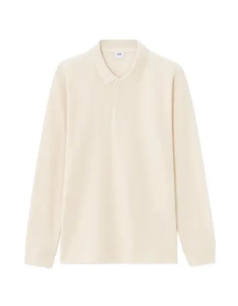 Celio krémové polokošeľové tričko s dlhým rukávom
