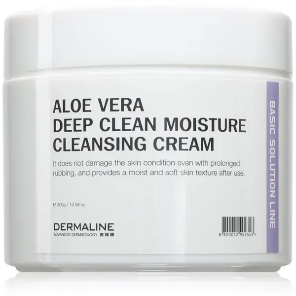 Dermaline Basic Solution Line Aloe Vera Deep Clean Moisture Cleansing Cream hloubkově čisticí krém s aloe vera pro citlivou pleť 300 ml