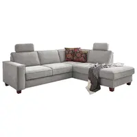 Sit & More ROHOVÁ SEDAČKA, textil, světle šedá