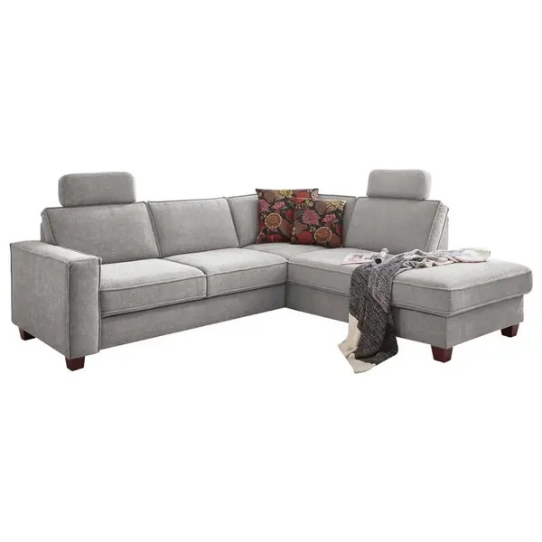 Sit & More ROHOVÁ SEDAČKA, textil, světle šedá