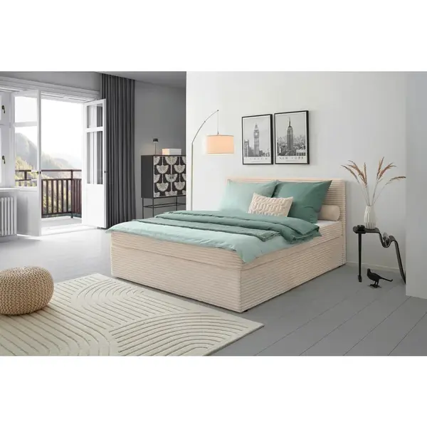 MID.YOU AMERICKÁ POSTEL, 180/200 cm, béžová