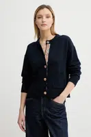 Vlněný kardigan PS Paul Smith dámský, tmavomodrá barva, W2R-585N-T31330