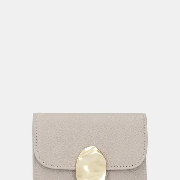 Kožené pouzdro na karty Calvin Klein béžová barva, LV04F1062G