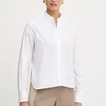 Bavlněná košile BOSS dámská, bílá barva, regular, 50543684