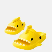marka niezdefiniowana Yellow children's flip-flops with shark motif Tossi