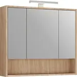 Stylife ZRCADLOVÁ SKŘÍŇKA, barvy dubu, 80/74/22 cm