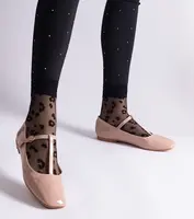 Gemre Beige Patent Ballet Flats with Strap Marseille