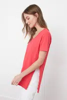 Dámské tričko Frogies V Collar Asymmetric