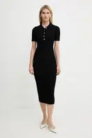 Šaty MICHAEL Michael Kors černá barva, maxi, přiléhavé, MT5832333D