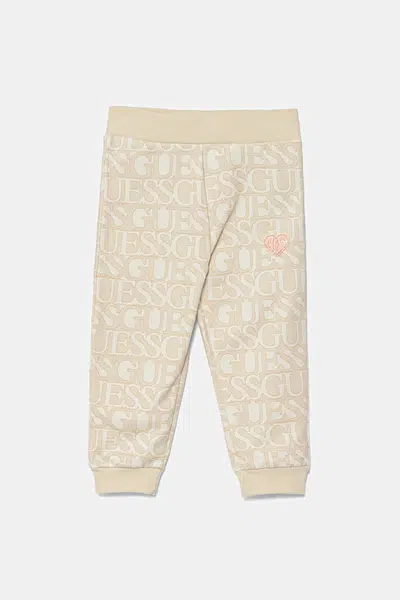 Dětské tepláky Guess béžová barva, K5YQ13 KAD74