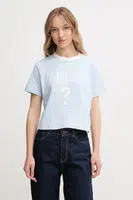 Bavlněné tričko Guess FILANTA dámské, modrá barva, V5GI18 I3Z14