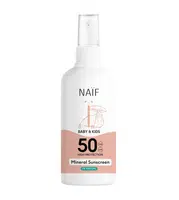 NAIF Ochranný sprej na opalování pro děti a miminka bez parfemace SPF50 100 ml