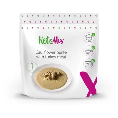 KETOMIX Krůtí maso s květákovým pyré dietní hotové jídlo 250 g