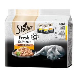 Sheba Mini Fresh & Fine krmivo pre mačky v kapsičkách - hydina 50 x 50 g
