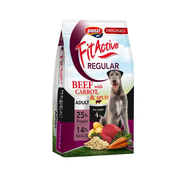 FitActive Originals Regular Adult suché krmivo pre psov - hovädzie a mrkva 4 kg