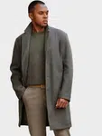 Ombre Men's lightweight single-breasted coat - graphite-khaki