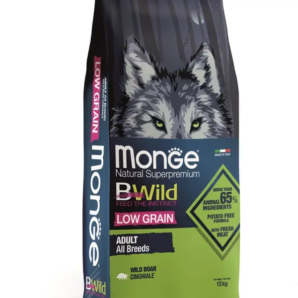 Monge BWild Low Grain All Breeds Adult suché krmivo pro psy - divočák 2,5 kg