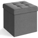 SEDACÍ BOX, textil, kompozitní dřevo, 38/38/38 cm