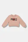 Dětská mikina Pinko růžová barva, s potiskem, KFFE023.C.FF013