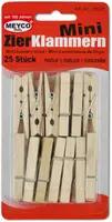 Kolíčky natur dřevěné mini 25x45mm