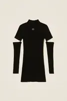 Dívčí šaty Twinset černá barva, mini, přiléhavé, 252GJ3040