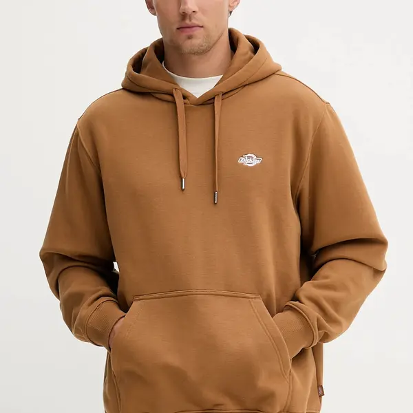 Mikina Dickies pánská, černá barva, s kapucí, hladká