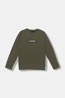 Dětské bavlněné tričko s dlouhým rukávem Napapijri S-CHAMOIS