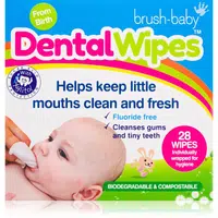 Brush Baby DentalWipes ubrousky na zuby pro děti 28 ks