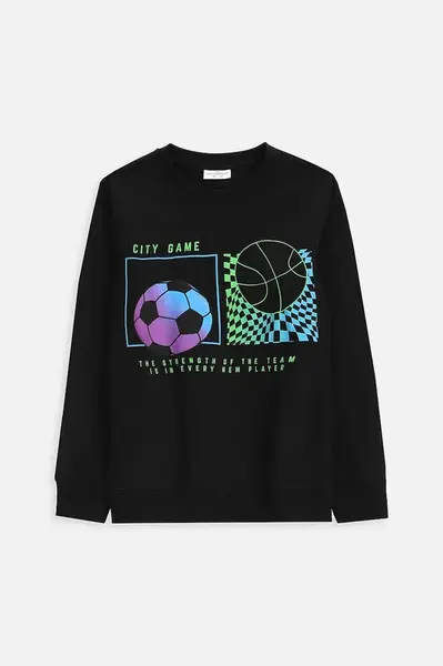 Dětské bavlněné tričko s dlouhým rukávem Coccodrillo