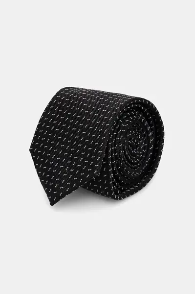 Kravata s hedvábím Calvin Klein černá barva, CK2111E004