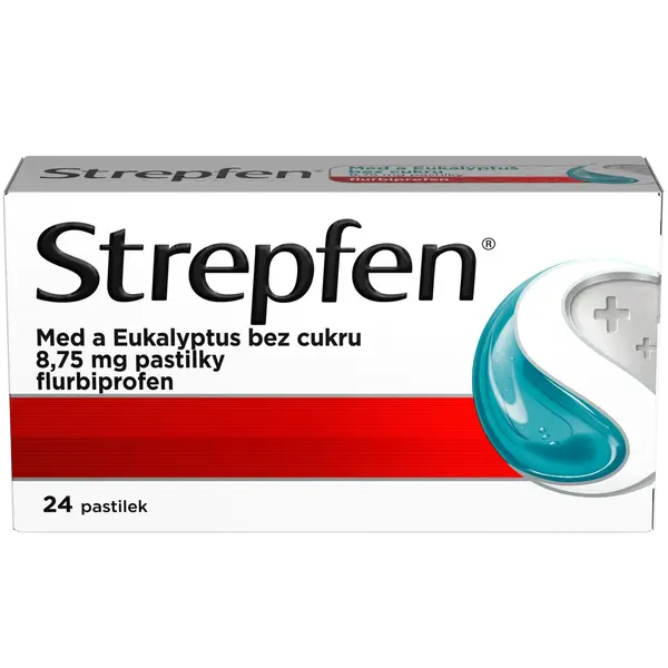 STREPFEN Med a eukalyptus bez cukru 8,75mg, 24 pastilek