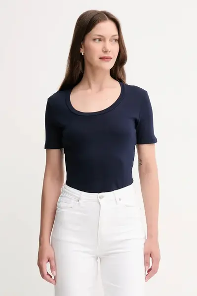 Bavlněné tričko United Colors of Benetton dámské, černá barva, 3GA2D1066