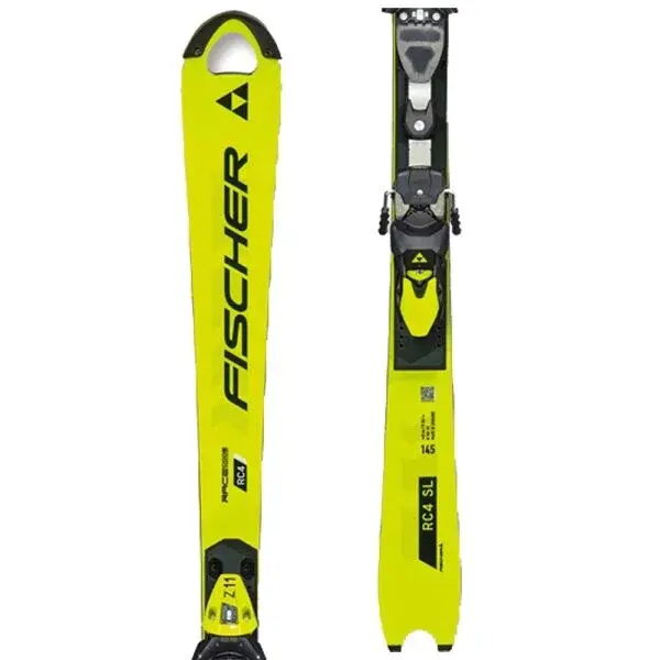 Fischer RC4 WC SL JR M-PLATE + RC4 Z11 FF GW Sjezdové lyže, žlutá, velikost
