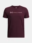Chlapecké tričko Under Armour UA B LOGO WORDMARK SS-RED - Kluci