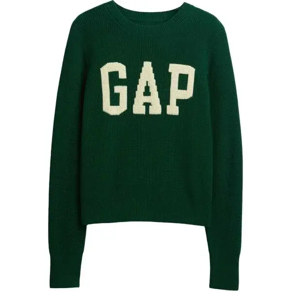 GAP V-FRCH- LOGO SWEATER Dámský svetr, tmavě zelená, velikost
