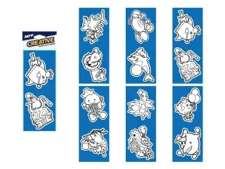 Malování vodou -  2ks pěnové samolepky mix motivů