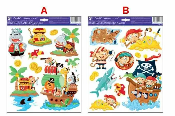 Samolepící dekorace 10177 piráti 33x29cm