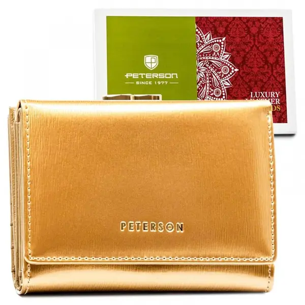 Dámská kožená peněženka zlatá - Peterson Gvenda